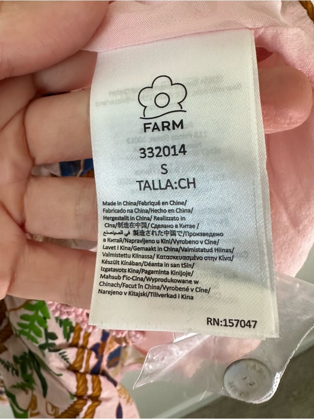 FARM RIO The Dream Garden Pink Floral Mini Dress SZ S - Picture 7 of 8